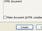 Создать xHTML-документ в Dreamweaver MX
